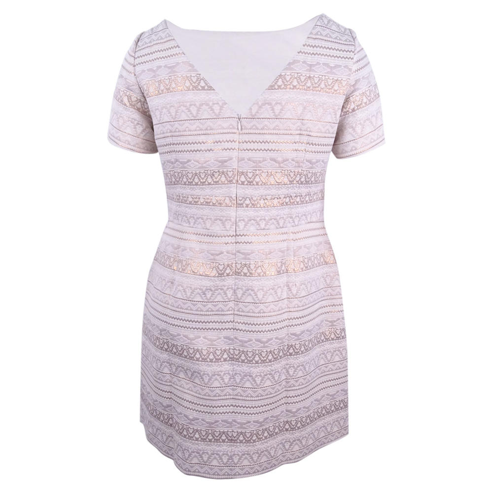 Vince Camuto Women S Shimmer Jacquard Party Dress 16 Ivory