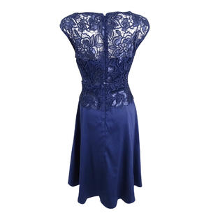 Adrianna Papell Women's Lace Fit & Flare Dress (6, Night Navy) Adrianna Papell Women's Lace Fit & Flare Dress (6, Night Navy)