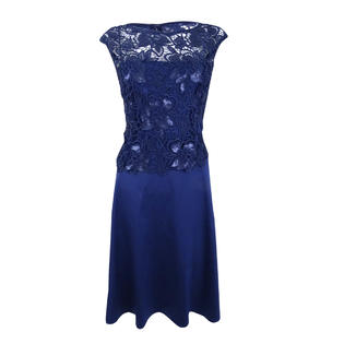 Adrianna Papell Women's Lace Fit & Flare Dress (6, Night Navy) Adrianna Papell Women's Lace Fit & Flare Dress (6, Night Navy)