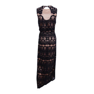 Jessica Carlyle Jessica Howard Women's Open-Back Lace Maxi Dress (8, Black/Tan) Jessica Carlyle Jessica Howard Women's Open-Back Lace Maxi Dress (8, Black/Tan)