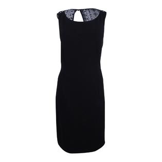 Vince Camuto Women's Beaded Back Sheath Dress (10, Black) Vince Camuto Women's Beaded Back Sheath Dress (10, Black)