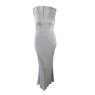 calvin klein metallic sheath dress Calvin Klein Metallic Floral Lace Sheath Dress V-Neck 3/4 Sleeve MOB 16W NWT
