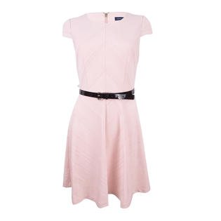 Tommy Hilfiger Women's Rib-Knit Belted Fit & Flare Dress Tommy Hilfiger Women's Rib-Knit Belted Fit & Flare Dress