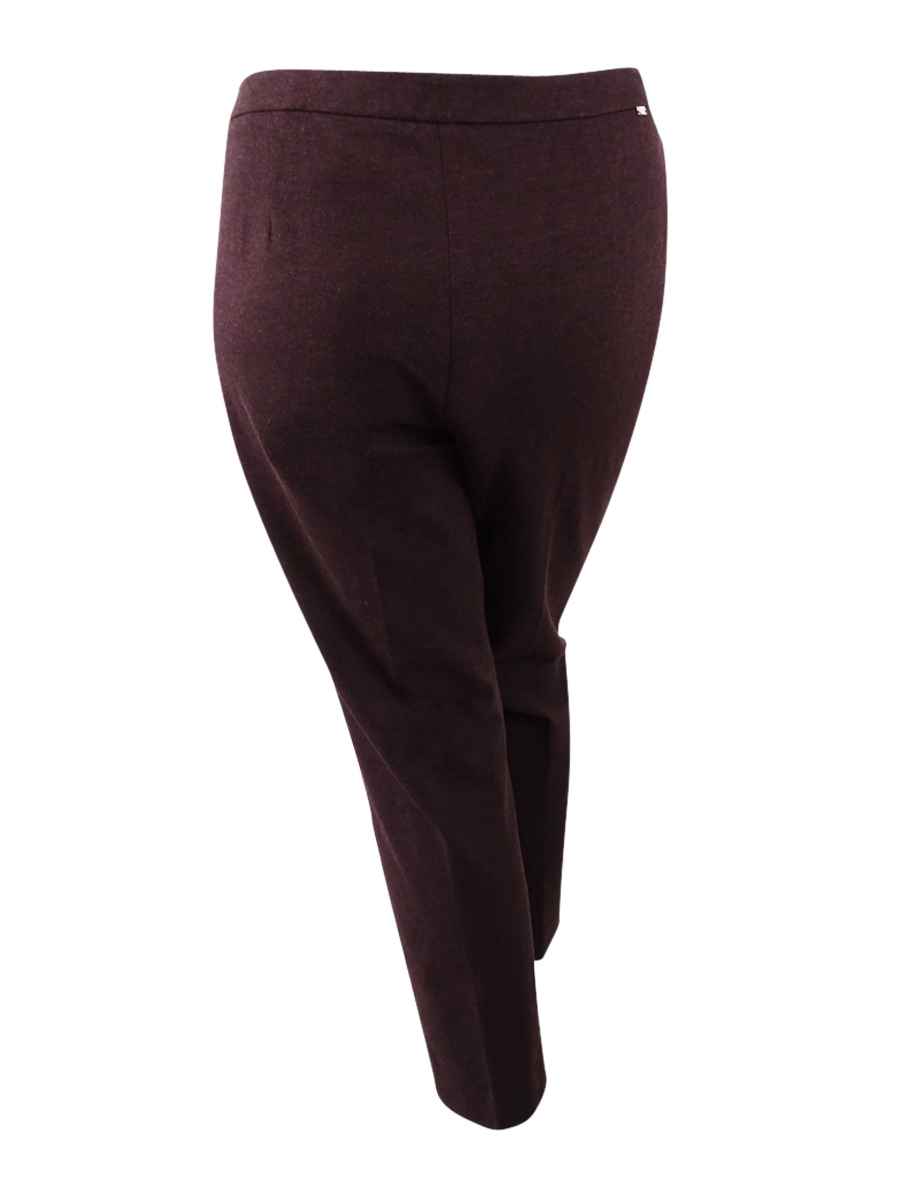 Tommy Hilfiger Women's Slim-Leg Ponte-Knit Trousers (18, Pinot)