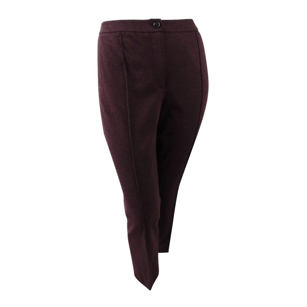 Tommy Hilfiger Women's Slim-Leg Ponte-Knit Trousers (18, Pinot)