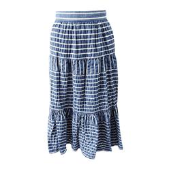 Ralph Lauren Lauren Ralph Lauren Women's Seersucker Striped Midi Skirt
