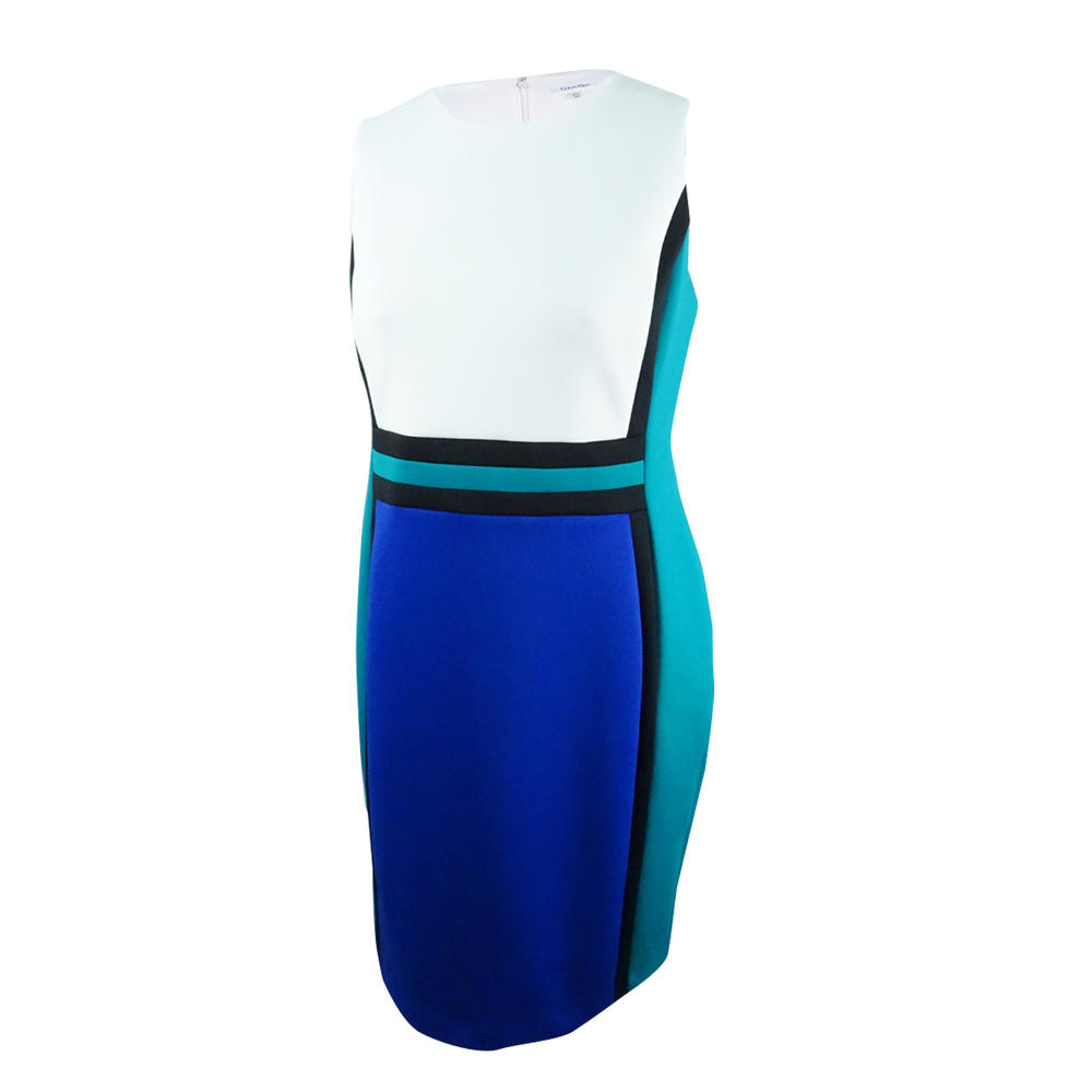 Calvin Klein Women's Petite Colorblocked Sheath Dress