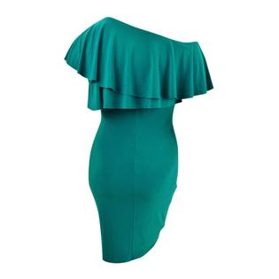Lauren by Ralph Lauren Women's Ruffled Jersey Dress (4, Meridian Jade) Lauren by Ralph Lauren Women's Ruffled Jersey Dress (4, Meridian Jade)