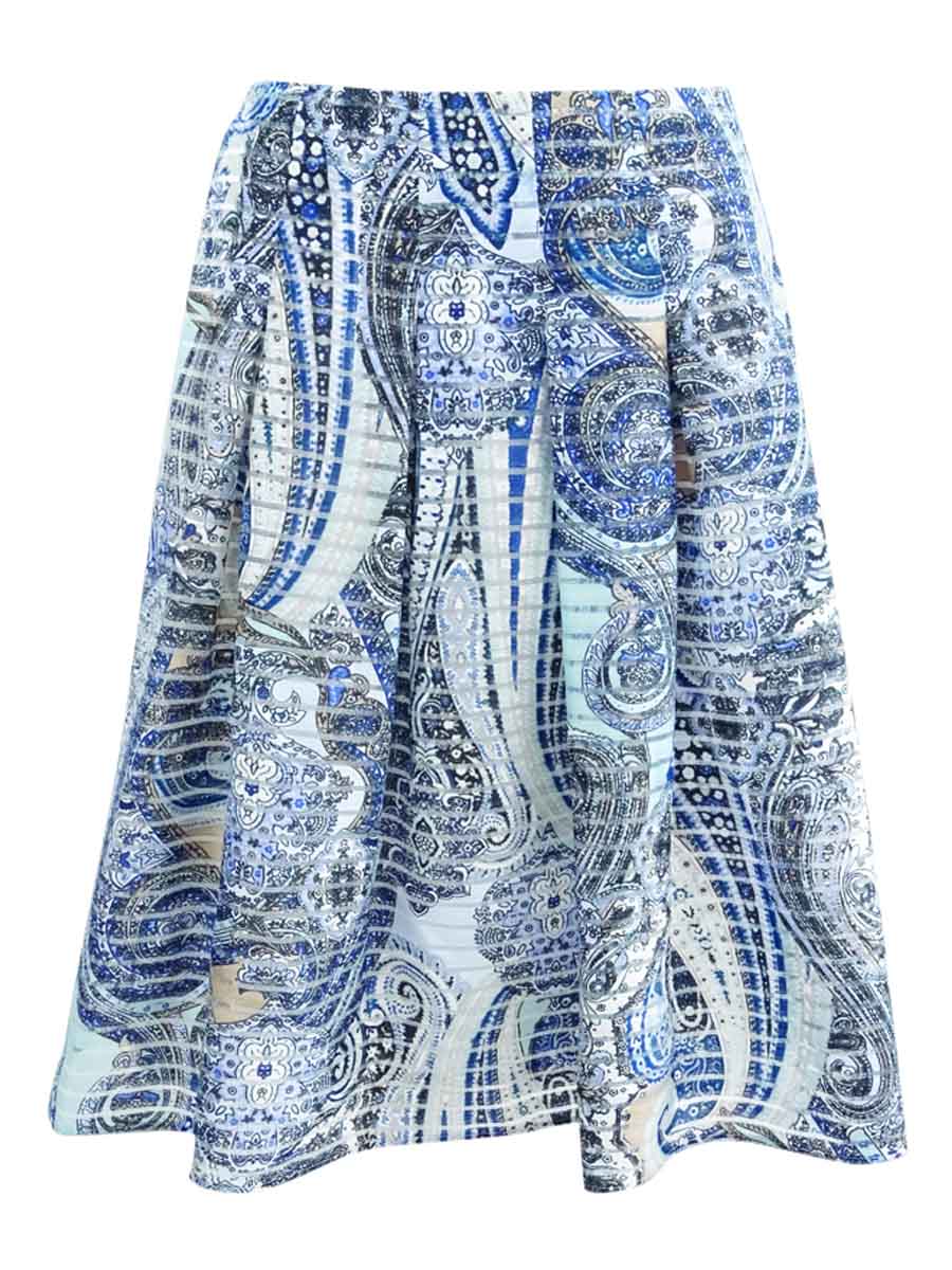 Tommy Hilfiger Women's Pleated Paisley-Print Skirt