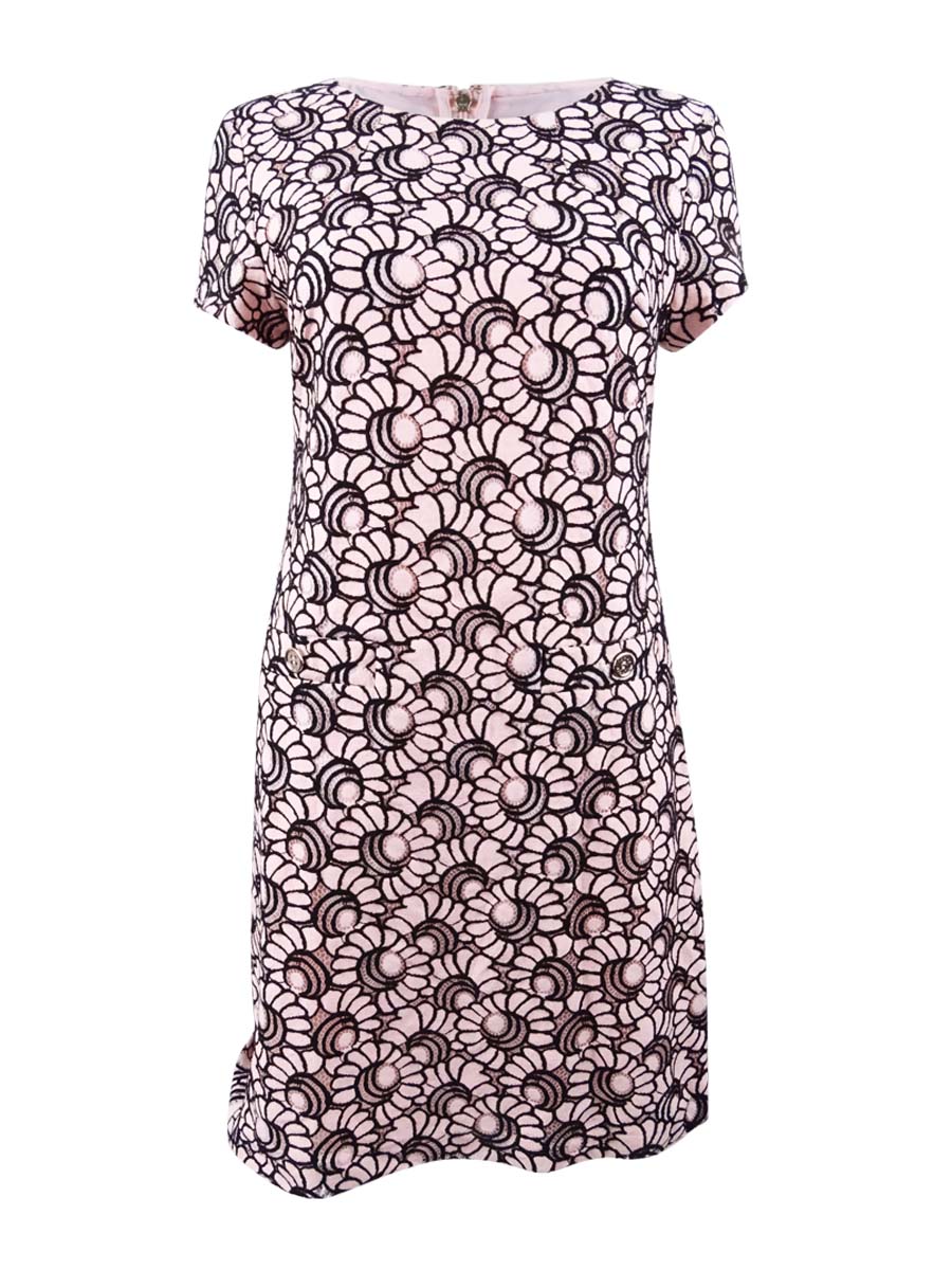 Tommy Hilfiger Women's Printed Floral Lace Shift Dress Tommy Hilfiger Women's Printed Floral Lace Shift Dress