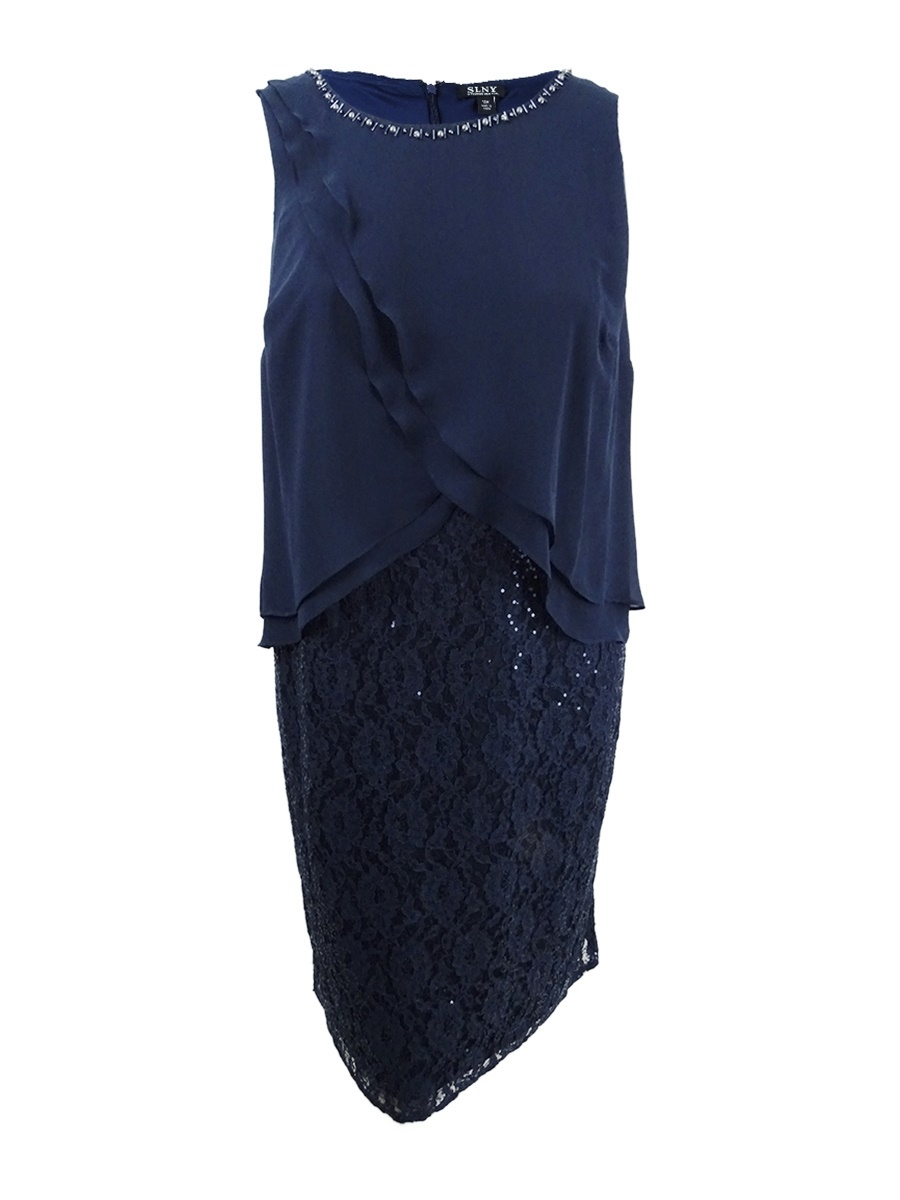 fitted lace wedding dress Amazon.com: S.L. Fashions Women's Plus Size Long Length Sequin Lace Beaded  Capelet Mother of The Bride Dress, Formal Evening Gown, New Navy, 14W :  Clothing, Shoes & Jewelry main image 0