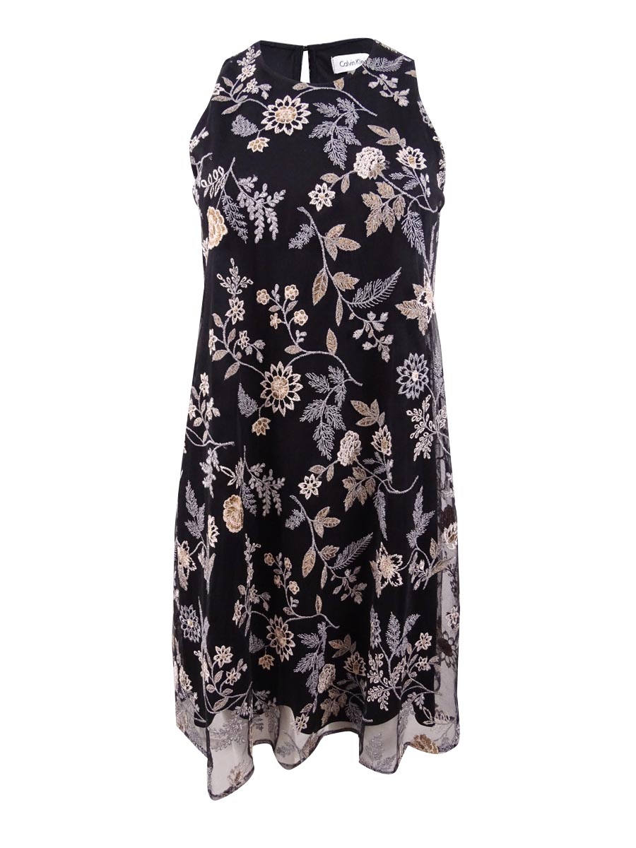 little black dress template Calvin Klein Collection Wool A Line Dress Black main image 1