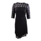 SL Fashions Women's Plus Size Sequined Lace A-Line Dress SL Fashions Women's Plus Size Sequined Lace A-Line Dress