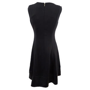 DKNY Women's Faux-Leather-Contrast Fit & Flare Dress DKNY Women's Faux-Leather-Contrast Fit & Flare Dress