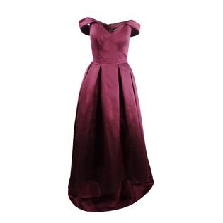 Xscape Women's Off-The-Shoulder High-Low Gown (2, Burgundy) Xscape Women's Off-The-Shoulder High-Low Gown (2, Burgundy)