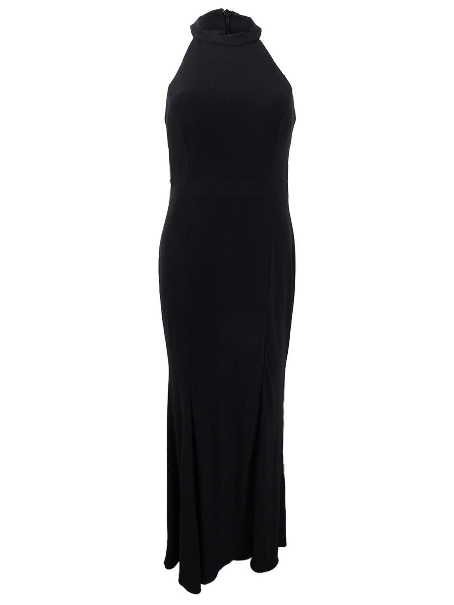 elegant halter dresses Elegant Halter Lace Mermaid Satin Floor Length Prom Dresses