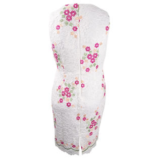 DKNY Women's Embroidered Floral Lace Sheath Dress DKNY Women's Embroidered Floral Lace Sheath Dress