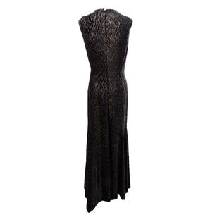 Tahari ASL Women's Metallic-Velvet Knit Gown (4, Black/Gold) Tahari ASL Women's Metallic-Velvet Knit Gown (4, Black/Gold)