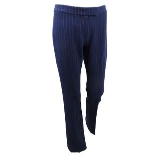 Anne Klein Women's Pinstripe Flare Leg Pants (2, Marine Blue/Anne White) Anne Klein Women's Pinstripe Flare Leg Pants (2, Marine Blue/Anne White)