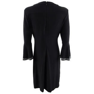 Tommy Hilfiger Women's Embellished Bell-Sleeve A-Line Dress (6, Black) Tommy Hilfiger Women's Embellished Bell-Sleeve A-Line Dress (6, Black)