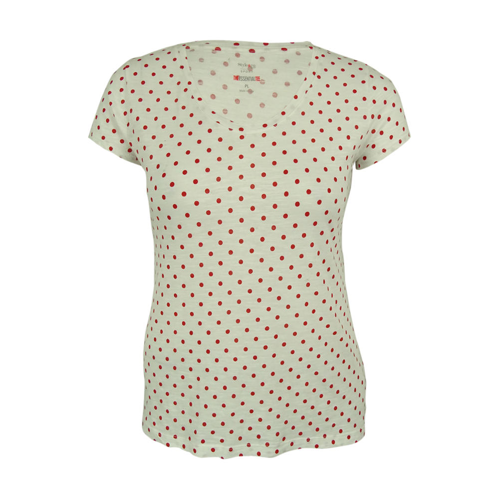Style & Co. Women's Stretch Fabric Dotted Top
