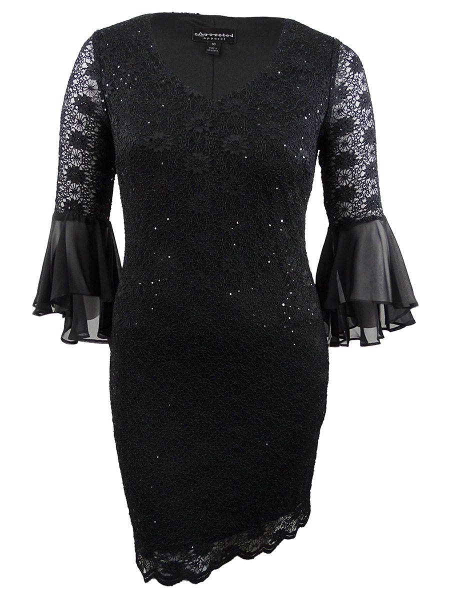 chinese dress ladies Verity Navy Lace Long SLeeve Mini Dress - 14