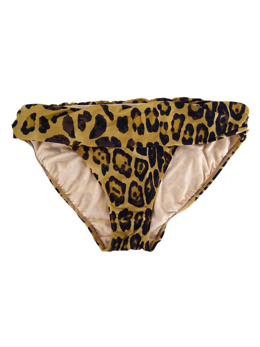 Lauren Ralph Lauren Women's Leopard-Print Foldover Hipster Bikini Bottoms