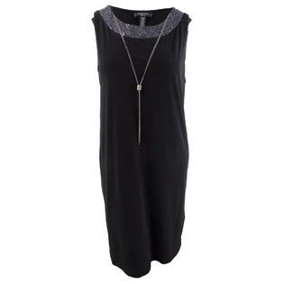 R&M Richards Women's Petite Embellished Jacket & Shift Dress (8P, Black /Silver) R&M Richards Women's Petite Embellished Jacket & Shift Dress (8P, Black /Silver)