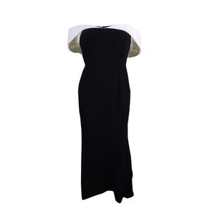 Calvin Klein Women's Colorblocked Crepe Off-The-Shoulder Gown Calvin Klein Women's Colorblocked Crepe Off-The-Shoulder Gown