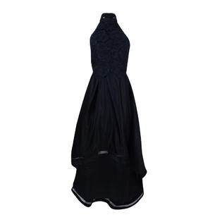 Betsy & Adam Women's Lace Racerback High-Low Gown Betsy & Adam Women's Lace Racerback High-Low Gown