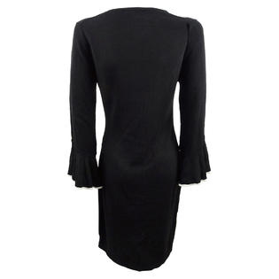 Calvin Klein Women's Bell-Sleeve Sweater Dress (M, Black) Calvin Klein Women's Bell-Sleeve Sweater Dress (M, Black)