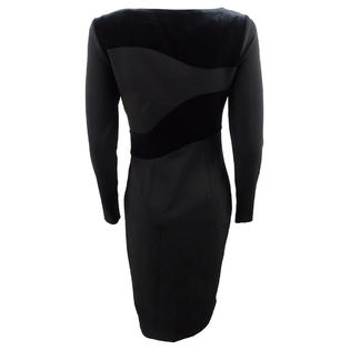 calvin klein black velvet dress Calvin Klein Women's Velvet Draped Wrap Dress Black Size 2