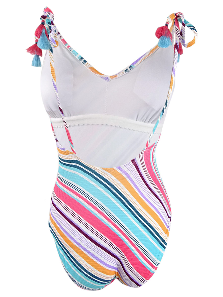 Jessica Simpson Women S Striped V Neck One Piece Swimsuit Jessica Simpson Women S Striped V Neck One Piece Swimsuit