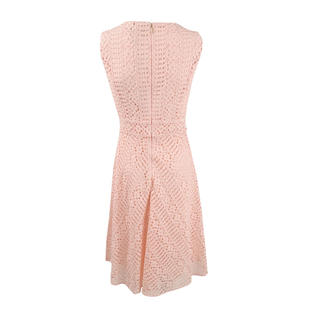 DKNY Women's Lace Fit & Flare Dress (2, Pale Pink) DKNY Women's Lace Fit & Flare Dress (2, Pale Pink)