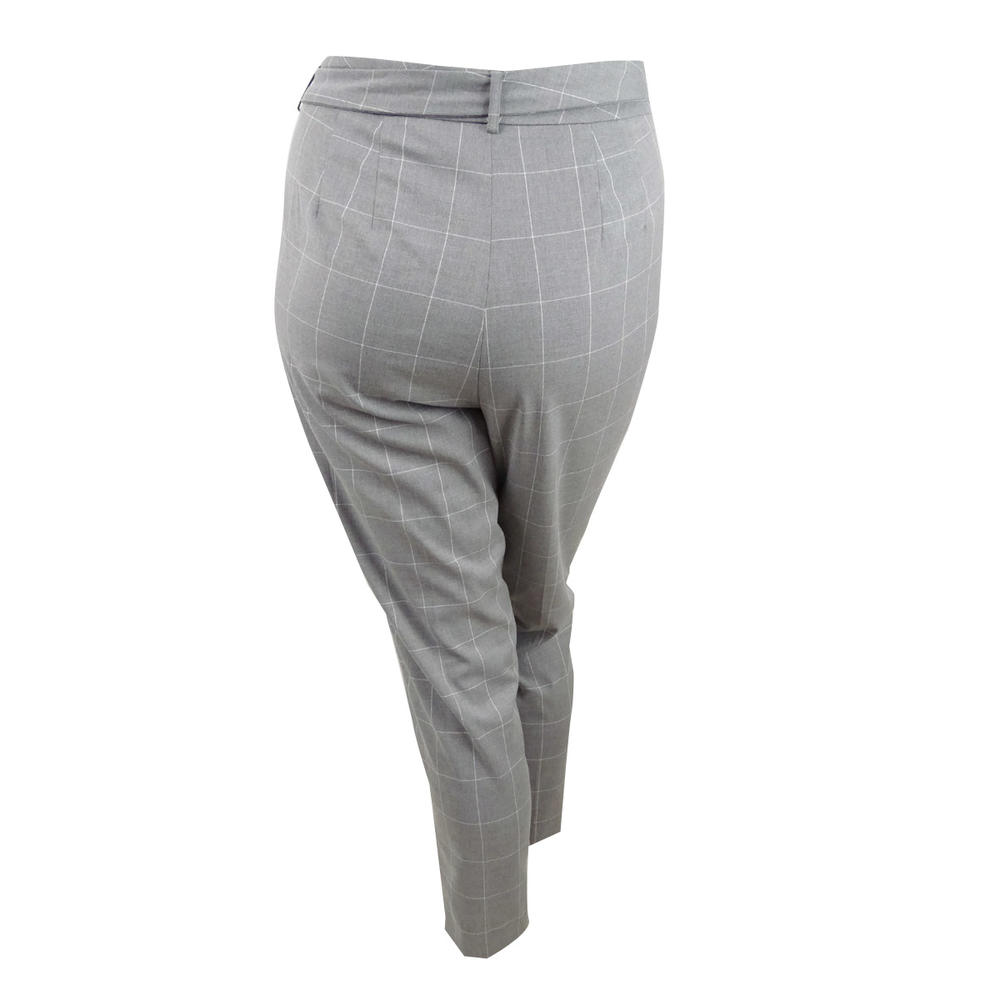 Calvin Klein Women's Petite Printed Belted Pants
