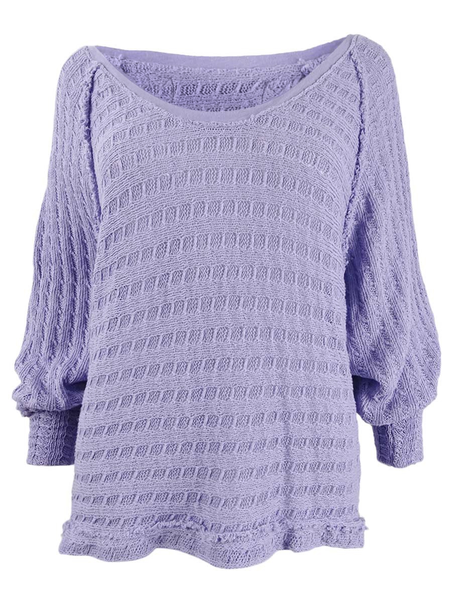 Free People Women's Thien's Hacci Sweater (XS, Periwinkle)