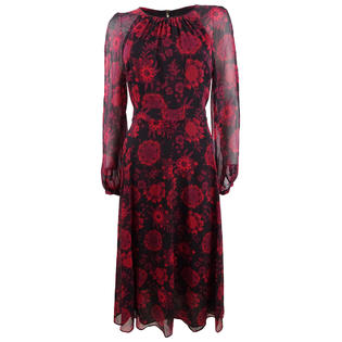 tommy hilfiger women's chiffon midi dress Tommy Hilfiger Women's Woven Wrap Surplice Neckline Midi Chiffon Dress Navy 10