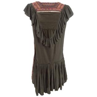 FREE PEOPLE Free People Women's Day Glow Mini Dress (M, Bitter Olive) FREE PEOPLE Free People Women's Day Glow Mini Dress (M, Bitter Olive)