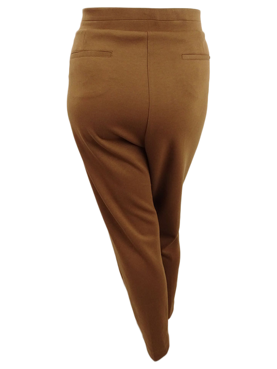 Calvin Klein Women's Plus Size Pull-On Zippered-Pocket Pants (16W, Cinnamon)