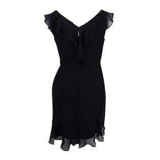 DKNY Women's Ruffle Chiffon Fit & Flare Dress DKNY Women's Ruffle Chiffon Fit & Flare Dress