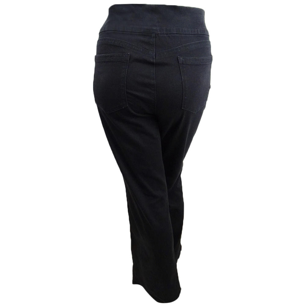 Style & Co. Women's Ella Pull-On Bootcut Jeans (XL, Black)