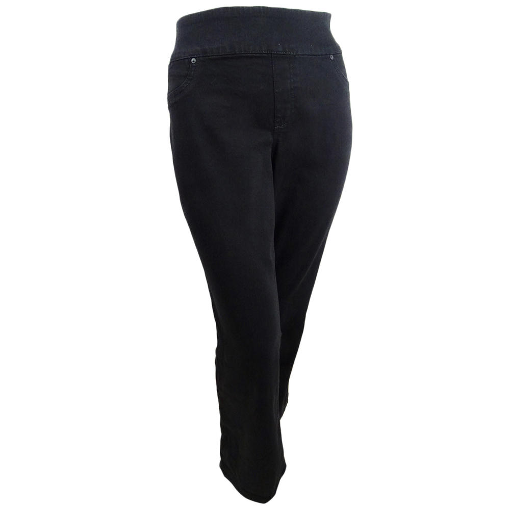 Style & Co. Women's Ella Pull-On Bootcut Jeans (XL, Black)