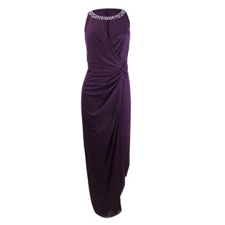 Jessica Carlyle Jessica Howard Women's Twisted Glitter Gown (6, Wine) Jessica Carlyle Jessica Howard Women's Twisted Glitter Gown (6, Wine)