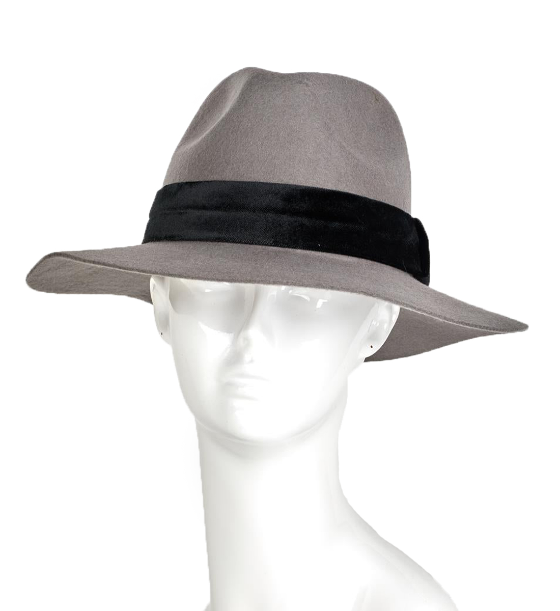 Badgley Mischka Women's Wool Fedora Hat (O/S, Medium Grey)