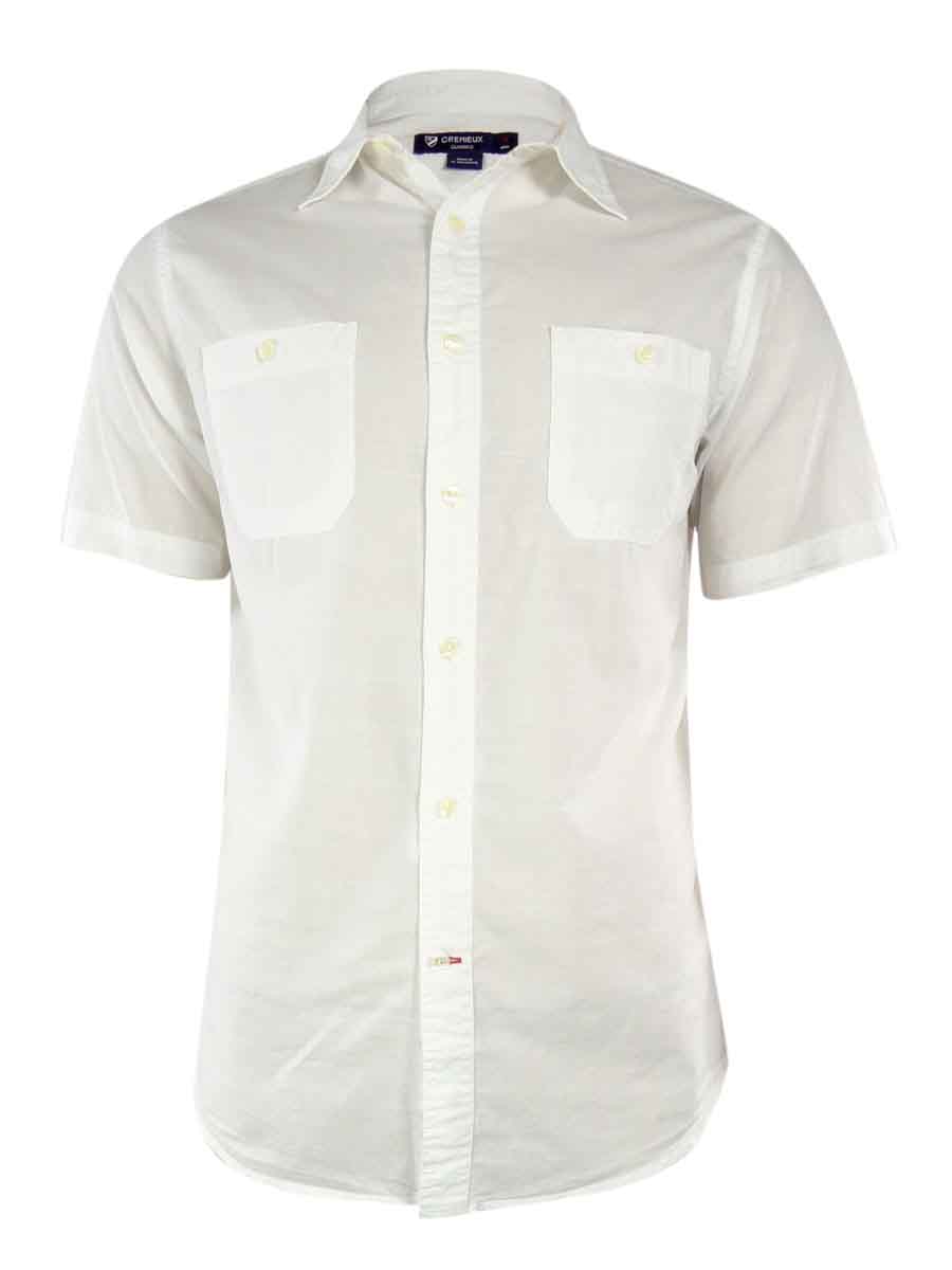 Cremieux Classics Men's Solid Woven Slub Shirt, L, White