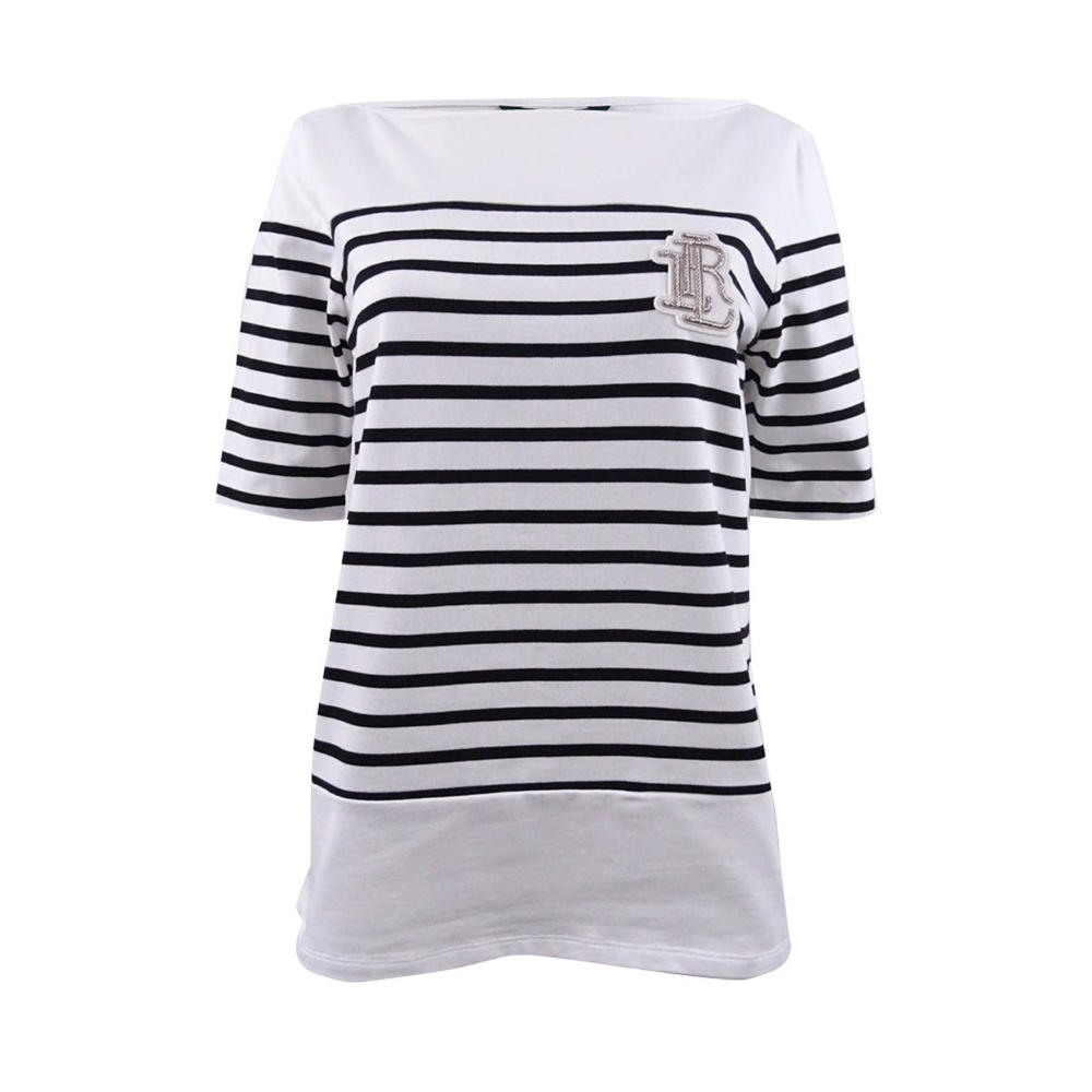 Ralph Lauren Lauren Ralph Lauren Women's Striped Cotton T-Shirt