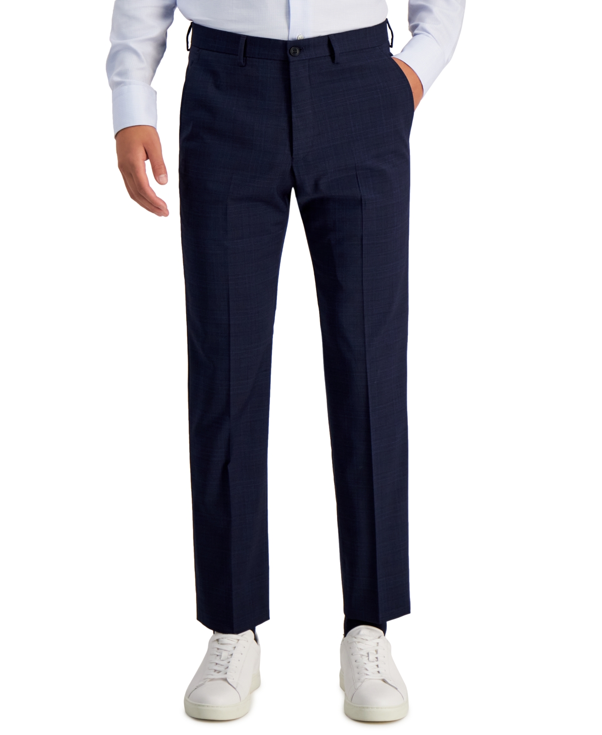 Armani Exchange Men's Slim-Fit Wool Suit Separate Pants (34L, Navy)