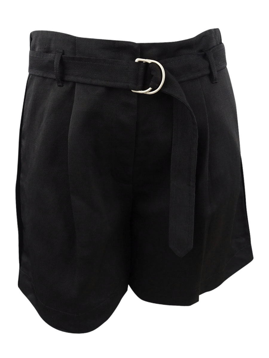 Escada Women's Belted Twill Shorts (36, Black)