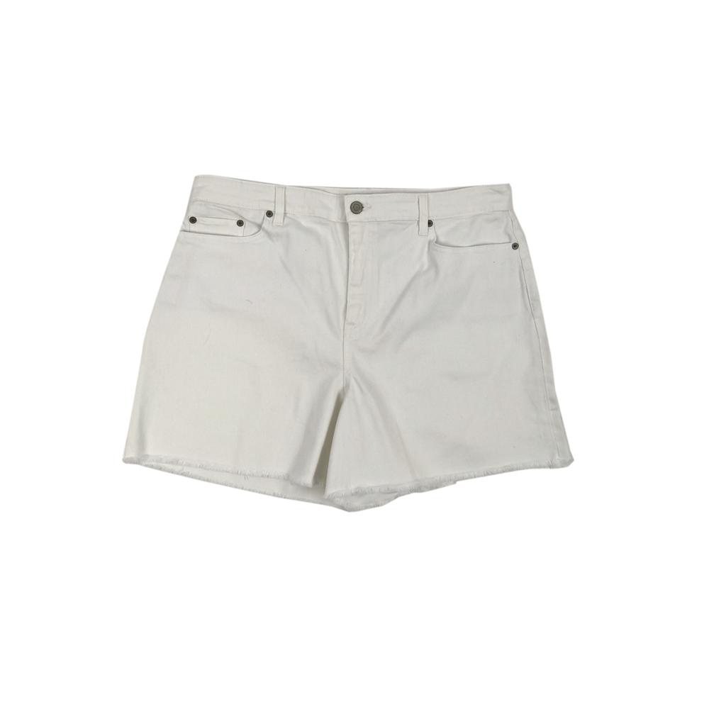 Ralph Lauren Lauren Ralph Lauren Women's Plus High-Rise Denim Shorts (16W, White Wash)