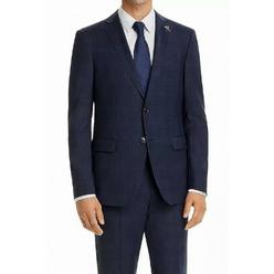 John Varvatos Mens Navy Single Breasted, Classic Fit Wool Blend Suit Separate Blazer Jacket 46R